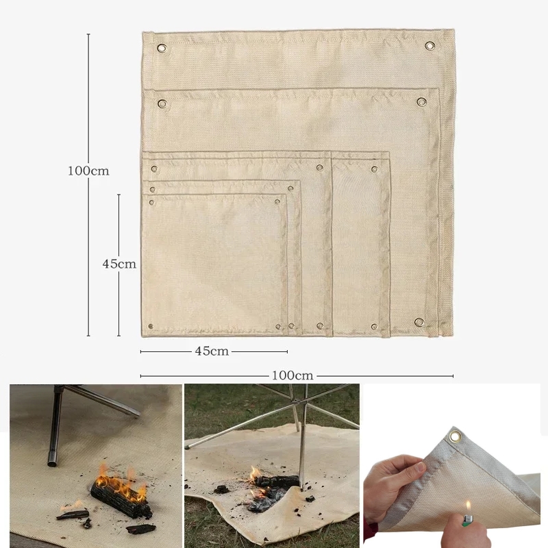 Heat Resistant Mat - Kamp Ateş Geçirmez Matı, Isıya Dayanıklı