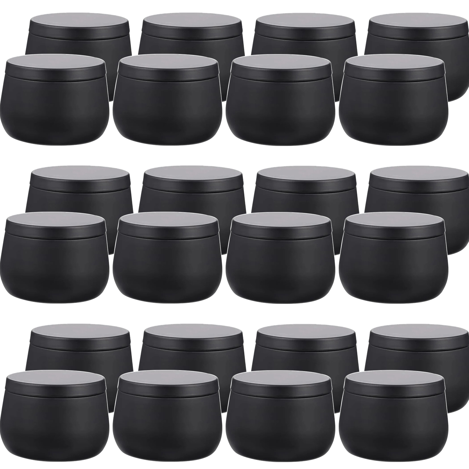 Metal Tin Lid 4Oz - 4oz/8oz Boş Metal Mum Kutuları Kapaklı,