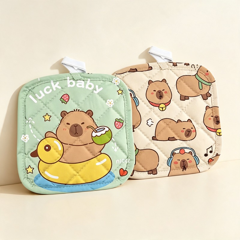 Heat Resistant Mat - Capybara Karikatür Isıya Dayanıklı Havlu Tencere