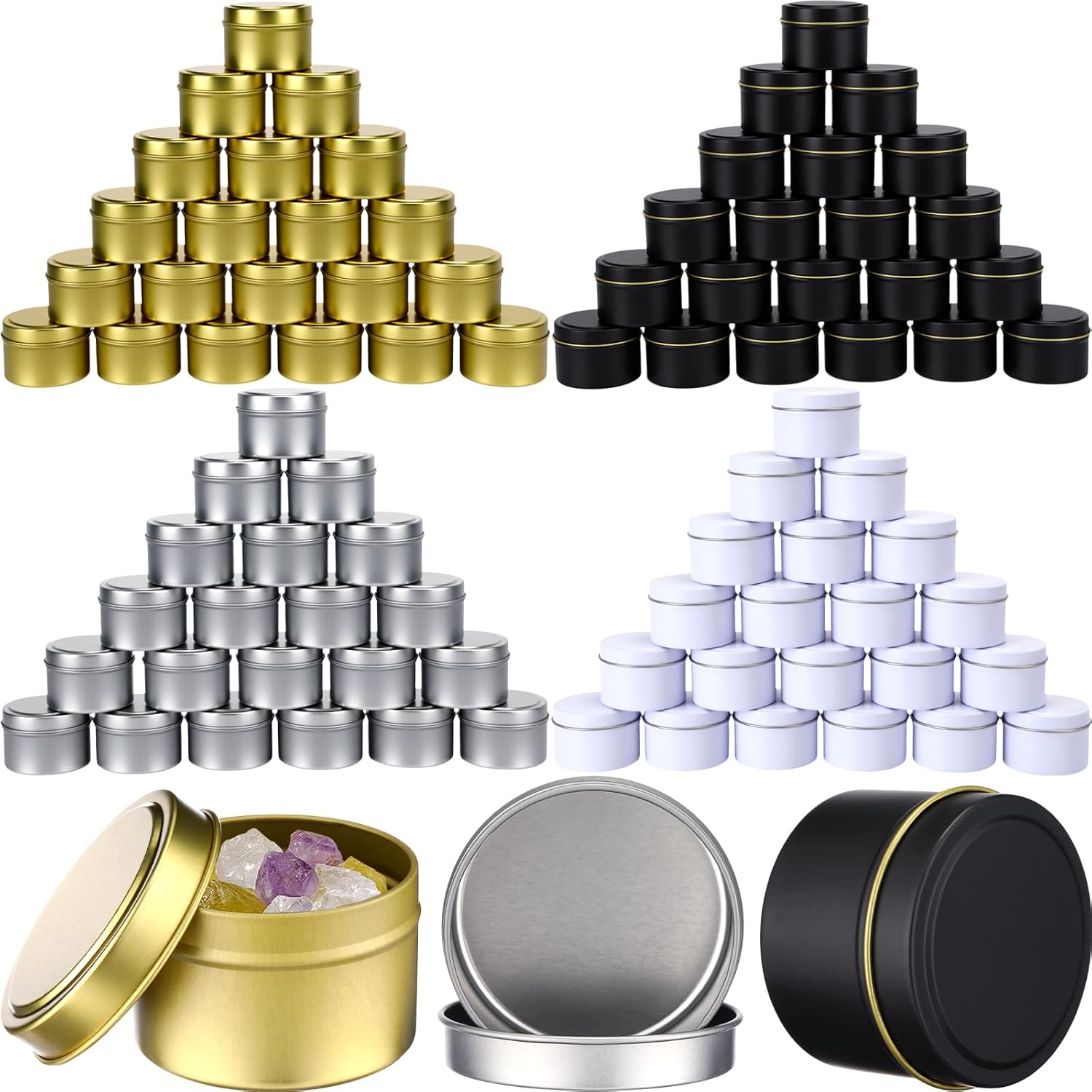 100 Adet 4oz Mum Kutuları Kapa - Metal Tin Lid 4Oz incelemesi ve fiyatı